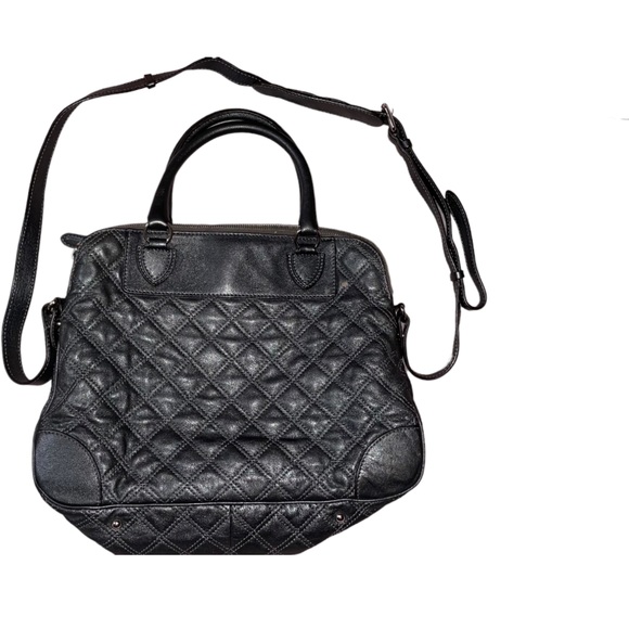 Marc Jacobs Metallic Silver Charcoal Quilted Satchel Convertible - Picture 7 of 13